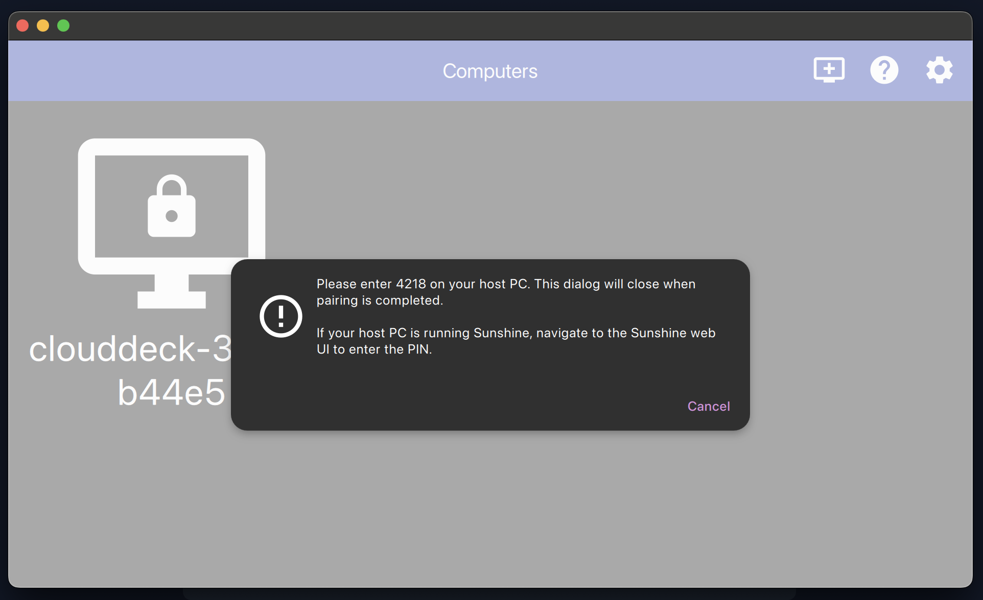Click on CloudDeck